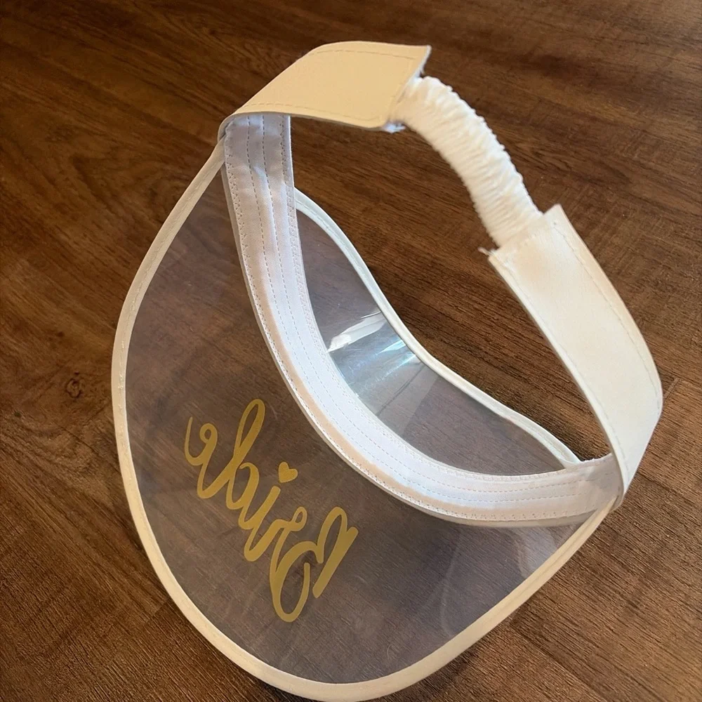 Bride Gold and White Party Visor